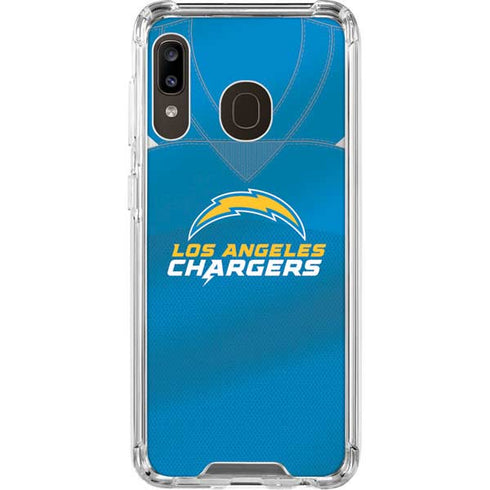 NFL Los Angeles Chargers Team Jersey Galaxy A30 Clear Case