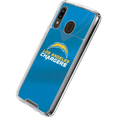 NFL Los Angeles Chargers Team Jersey Galaxy A30 Clear Case