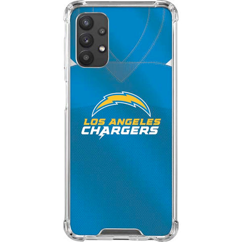 NFL Los Angeles Chargers Team Jersey Galaxy A32 5G Clear Case