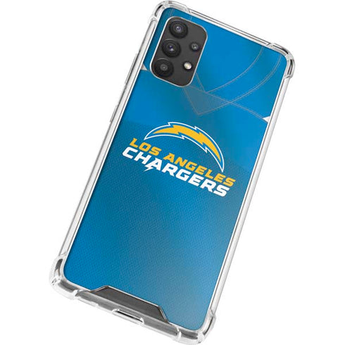 NFL Los Angeles Chargers Team Jersey Galaxy A32 5G Clear Case