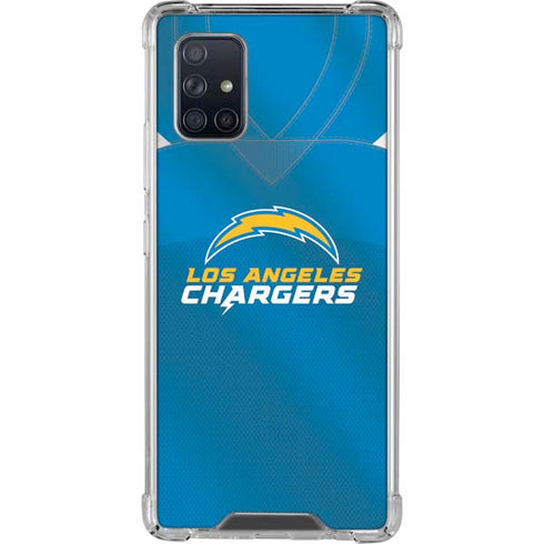 NFL Los Angeles Chargers Team Jersey Galaxy A71 5G Clear Case
