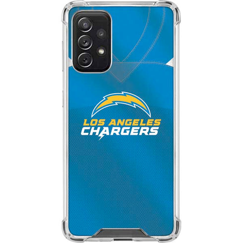 NFL Los Angeles Chargers Team Jersey Galaxy A72 5G Clear Case