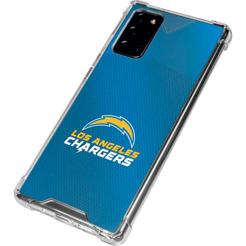 NFL Los Angeles Chargers Team Jersey Galaxy Note20 5G Clear Case