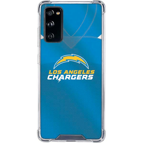 NFL Los Angeles Chargers Team Jersey Galaxy S20 FE Clear Case
