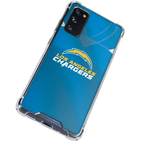 NFL Los Angeles Chargers Team Jersey Galaxy S20 FE Clear Case