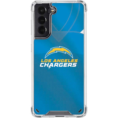 NFL Los Angeles Chargers Team Jersey Galaxy S21 5G Clear Case