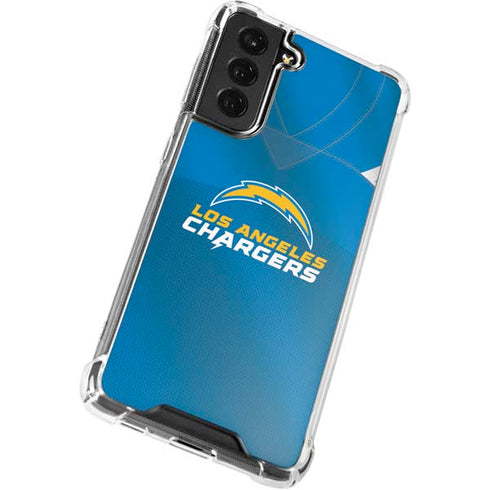 NFL Los Angeles Chargers Team Jersey Galaxy S21 FE Clear Case