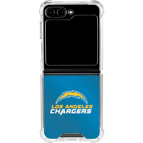 NFL Los Angeles Chargers Team Jersey Galaxy Z Flip5 5G Clear Case