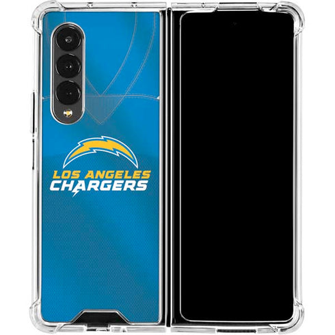 NFL Los Angeles Chargers Team Jersey Galaxy Z Fold4 5G Clear Case