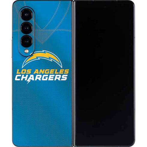 NFL Los Angeles Chargers Team Jersey Galaxy Z Fold4 5G Skin