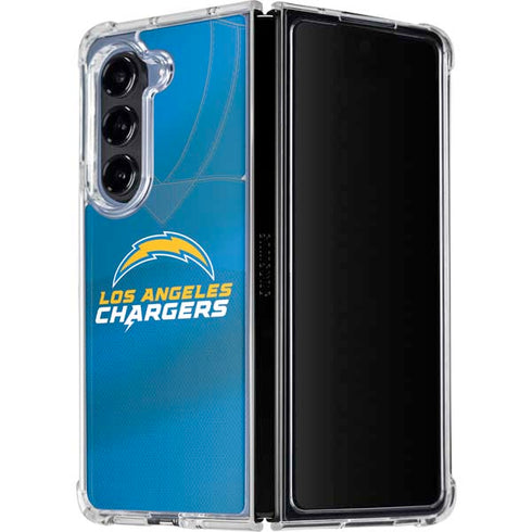 NFL Los Angeles Chargers Team Jersey Galaxy Z Fold5 5G Clear Case
