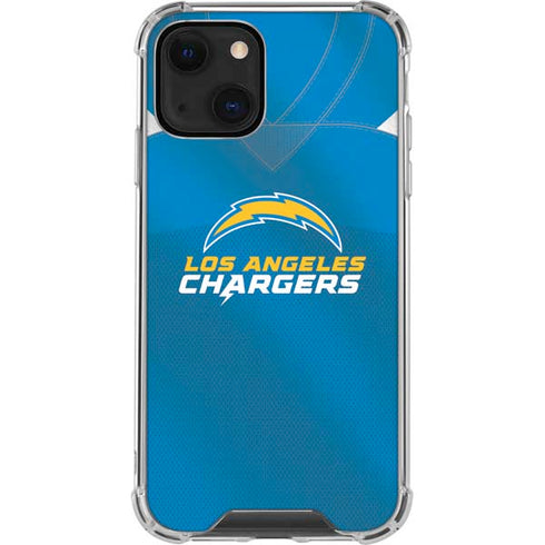 NFL Los Angeles Chargers Team Jersey iPhone 14 Plus Clear Case
