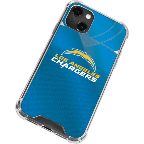 NFL Los Angeles Chargers Team Jersey iPhone 14 Plus Clear Case