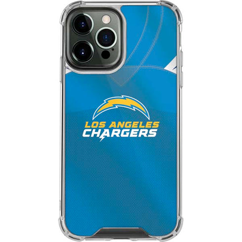 NFL Los Angeles Chargers Team Jersey iPhone 14 Pro Max Clear Case