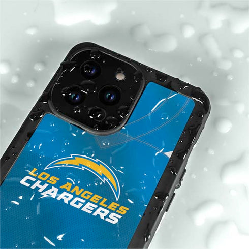 NFL Los Angeles Chargers Team Jersey iPhone 14 Pro Max Waterproof Case
