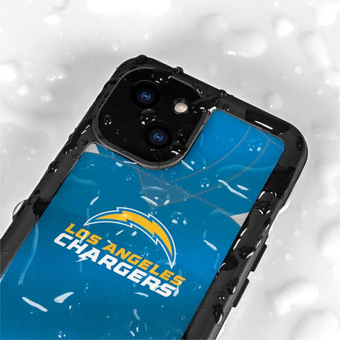 NFL Los Angeles Chargers Team Jersey iPhone 15 Plus Waterproof Case
