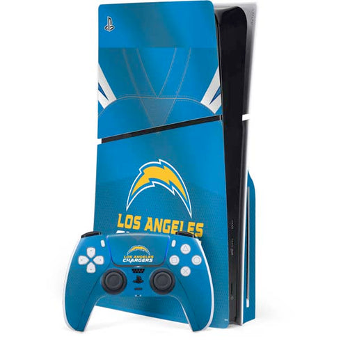 NFL Los Angeles Chargers Team Jersey PS5 Slim Disk Bundle Skin