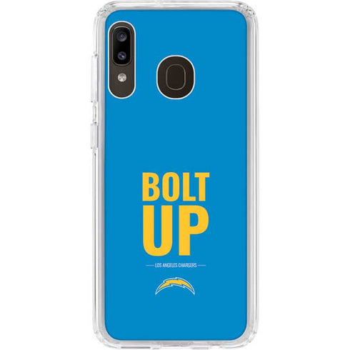 NFL Los Angeles Chargers Team Motto Galaxy A20 Clear Case