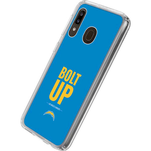 NFL Los Angeles Chargers Team Motto Galaxy A20 Clear Case