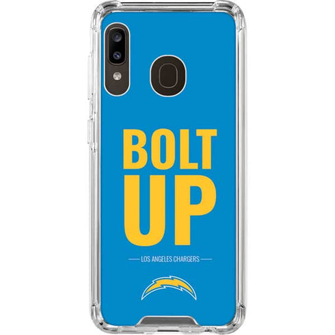 NFL Los Angeles Chargers Team Motto Galaxy A30 Clear Case