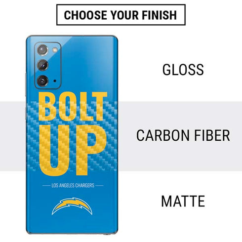 NFL Los Angeles Chargers Team Motto Galaxy Note20 5G Skin