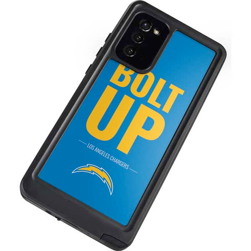 NFL Los Angeles Chargers Team Motto Galaxy Note20 5G Waterproof Case