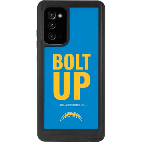 NFL Los Angeles Chargers Team Motto Galaxy Note20 5G Waterproof Case