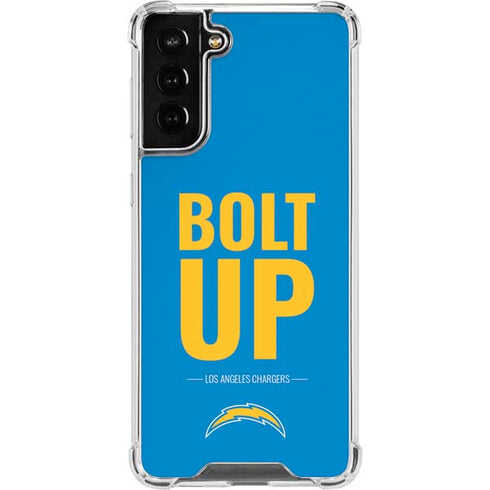 NFL Los Angeles Chargers Team Motto Galaxy S21 FE Clear Case