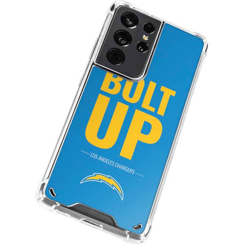 NFL Los Angeles Chargers Team Motto Galaxy S21 Ultra 5G Clear Case