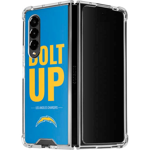 NFL Los Angeles Chargers Team Motto Galaxy Z Fold4 5G Clear Case