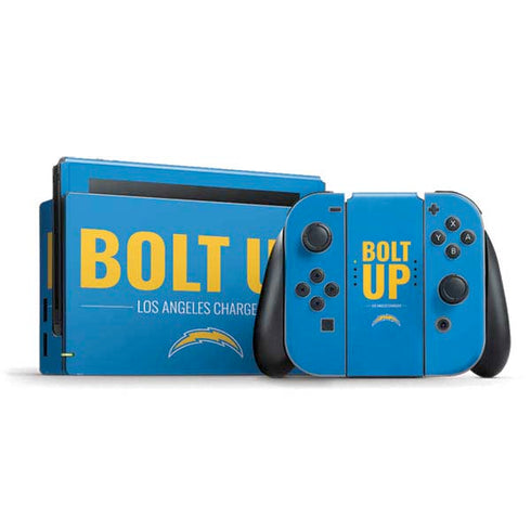 NFL Los Angeles Chargers Team Motto Nintendo Switch Bundle Skin