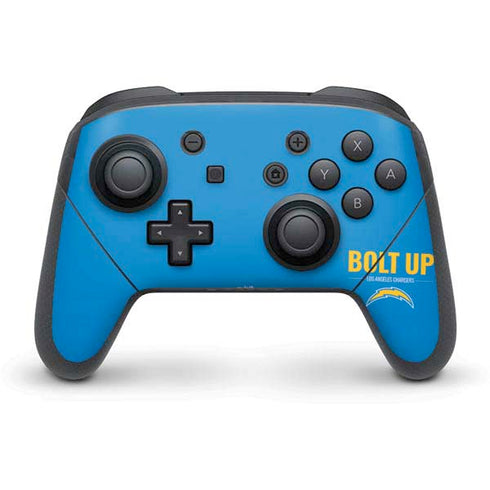 NFL Los Angeles Chargers Team Motto Nintendo Switch Pro Controller Skin