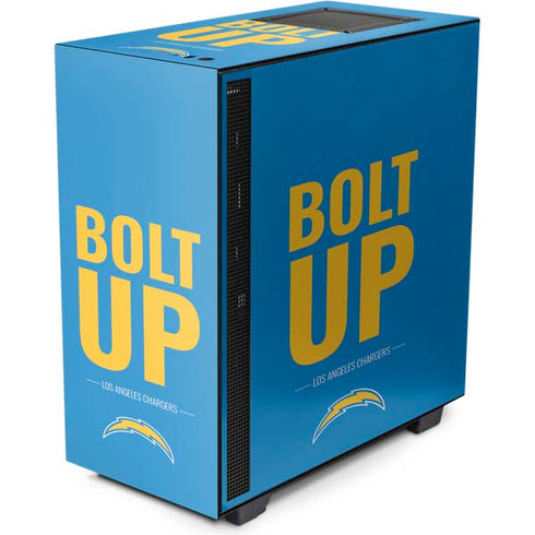 NFL Los Angeles Chargers Team Motto NZXT H510 Compact ATX Mid-Tower Case Skin