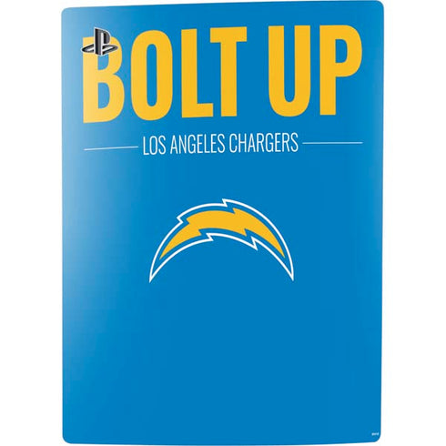 NFL Los Angeles Chargers Team Motto PS5 Digital Edition Console Skin