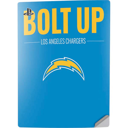 NFL Los Angeles Chargers Team Motto PS5 Digital Edition Console Skin