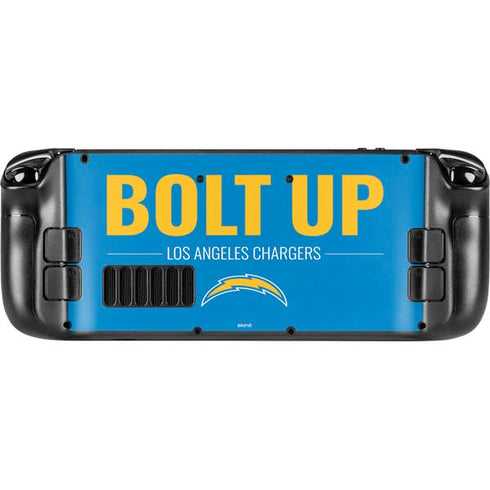 NFL Los Angeles Chargers Team Motto Steam Deck Handheld Gaming Computer Skin