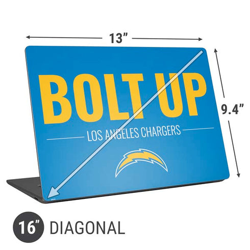 NFL Los Angeles Chargers Team Motto Universal Laptop 16in (13 x 9.4in) Skin