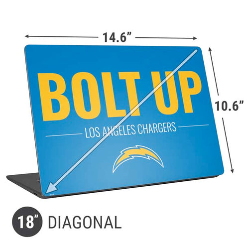 NFL Los Angeles Chargers Team Motto Universal Laptop 18in (14.6 x 10.6in) Skin