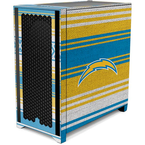 NFL Los Angeles Chargers Trailblazer Corsair 4000D Tempered Glass Mid-Tower ATX Case Skin