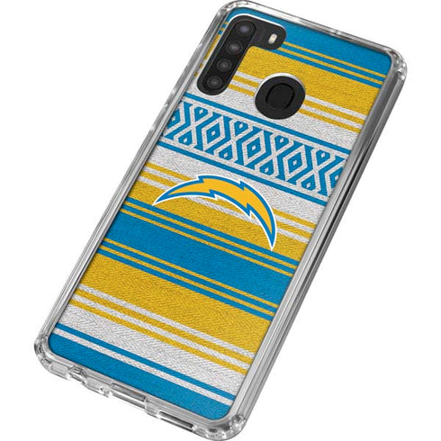 NFL Los Angeles Chargers Trailblazer Galaxy A21 Clear Case