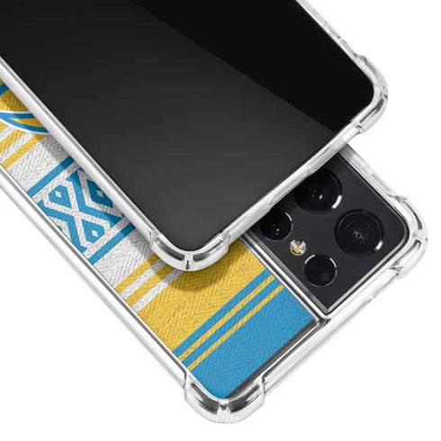 NFL Los Angeles Chargers Trailblazer Galaxy S21 Ultra 5G Clear Case
