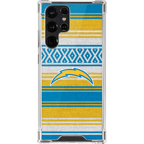 NFL Los Angeles Chargers Trailblazer Galaxy S22 Ultra Clear Case