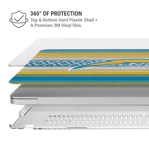 NFL Los Angeles Chargers Trailblazer MacBook Pro 13in (2020) Case plus Skin