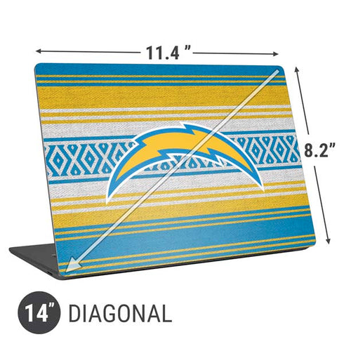 NFL Los Angeles Chargers Trailblazer Universal Laptop 14in (11.4 x 8.2in) Skin
