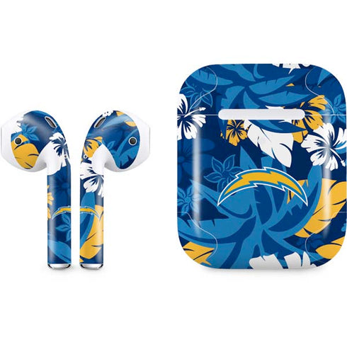 NFL Los Angeles Chargers Tropical Print Apple AirPods 2 Skin