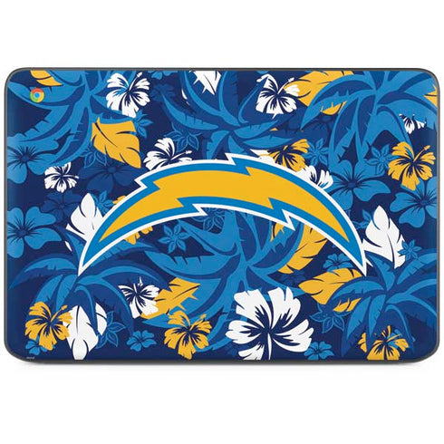 NFL Los Angeles Chargers Tropical Print HP Chromebook Skin
