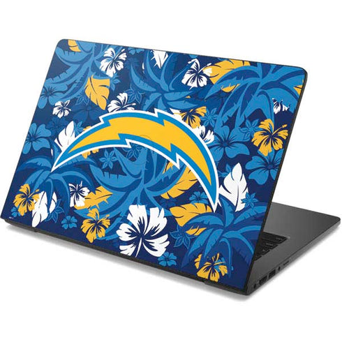NFL Los Angeles Chargers Tropical Print Dell Chromebook Skin