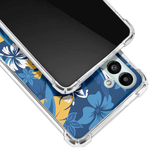 NFL Los Angeles Chargers Tropical Print Galaxy A13 5G Clear Case