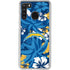 NFL Los Angeles Chargers Tropical Print Galaxy A21 Clear Case