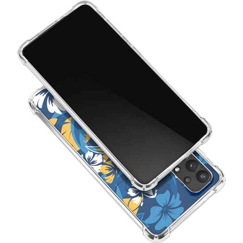 NFL Los Angeles Chargers Tropical Print Galaxy A32 5G Clear Case
